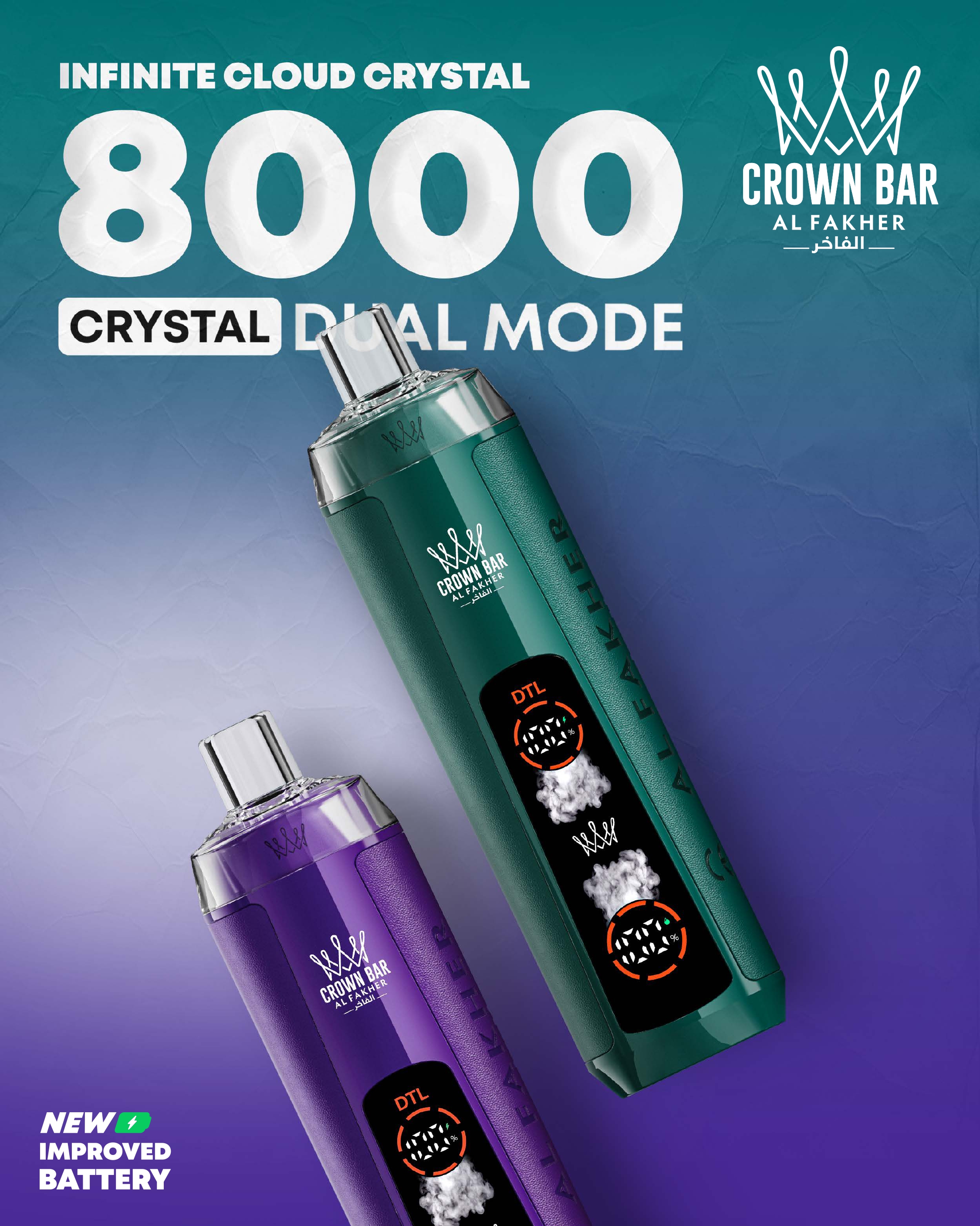 Al Fakher Crown Bar Einweg E-Zigarette Produktdetails