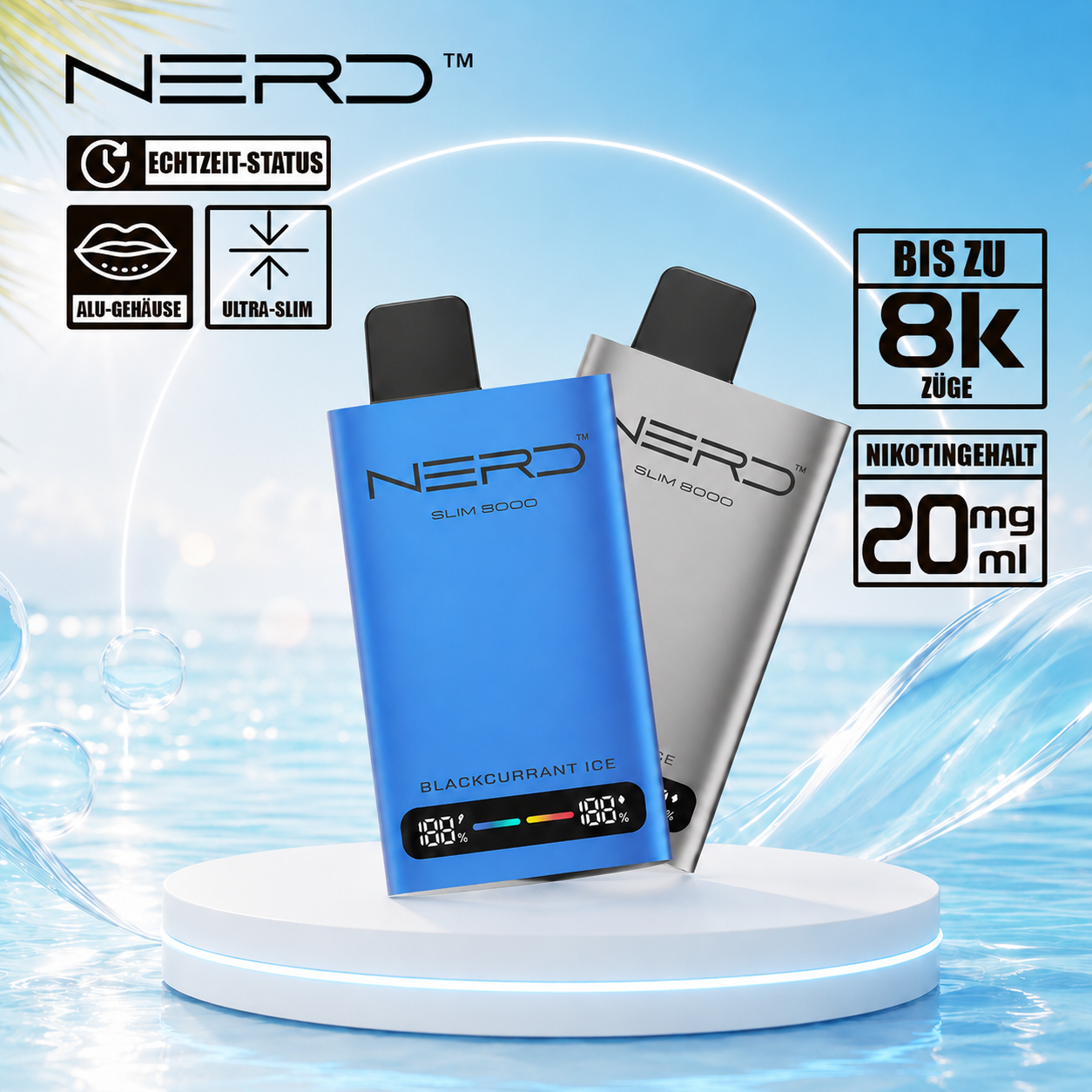NERD SLIM 8000 Einweg-E-Zigarette 