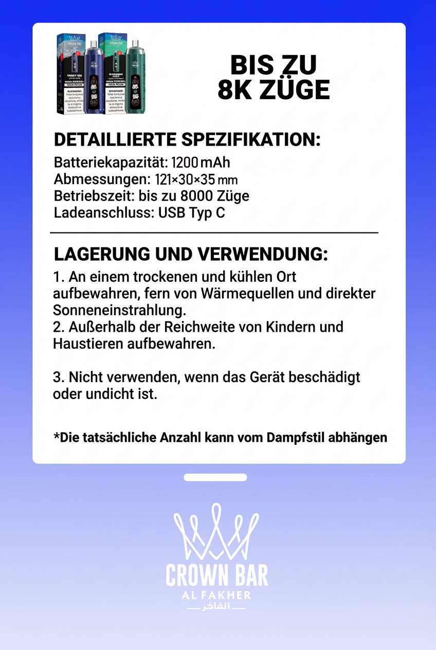 Al Fakher Crown Bar kaufen mit schneller Lieferung