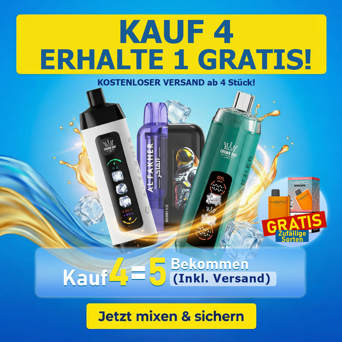 Al Fakher 15K mit einstellbarer Kühle Einweg-E-Zigarette 