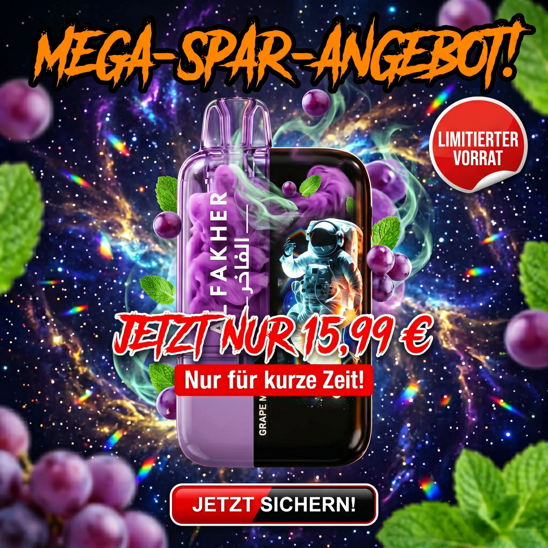 Al Fakher Crown Bar 25000 Puffs – Ultra Power im Deal