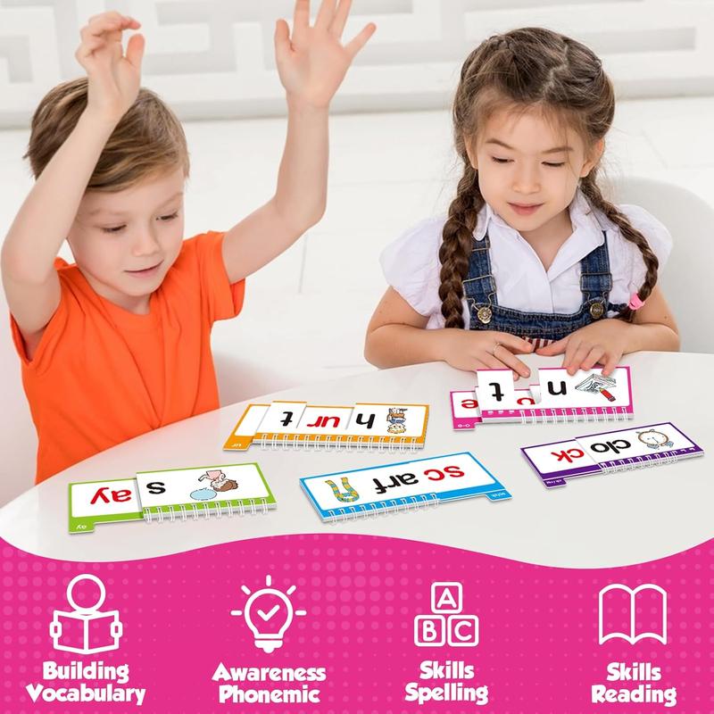 🔥Last Day 50% OFF - 🔤40 Phonics Word Family Flip Books – Build, Read & Rhyme Learning Set📚