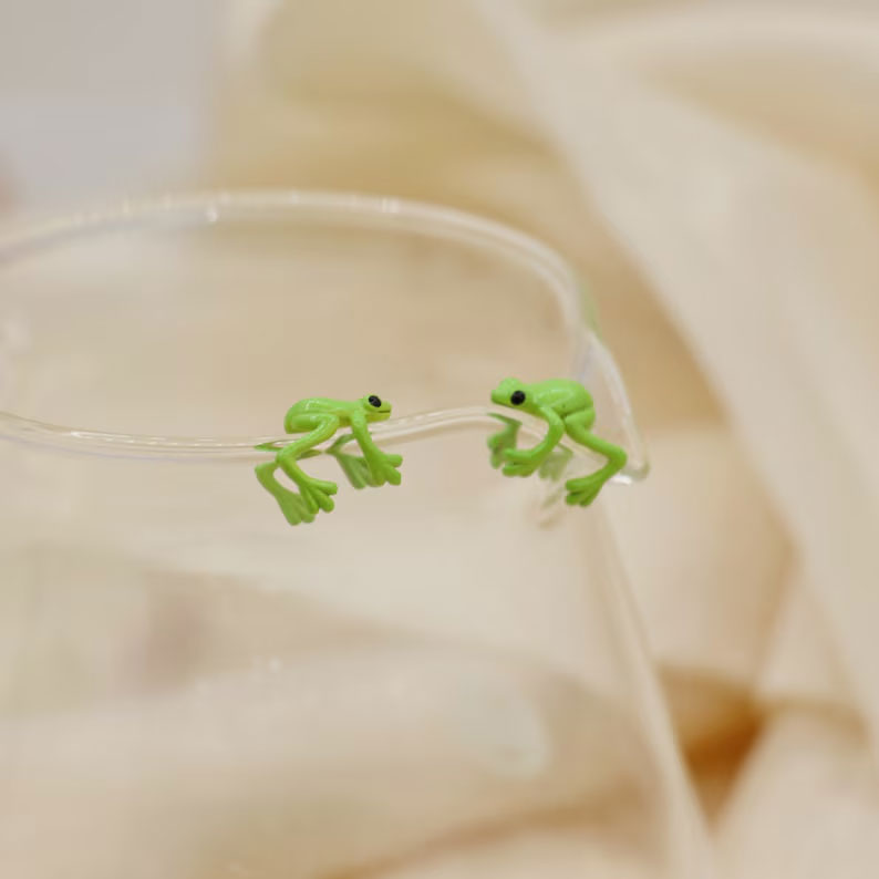 Green Frog Ear Cuff