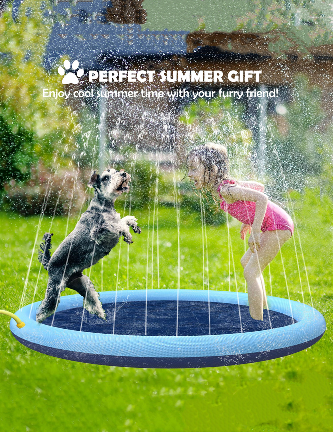 ☀Summer Pre Sale-48% OFF🔥Dog Splash Sprinkler Pad