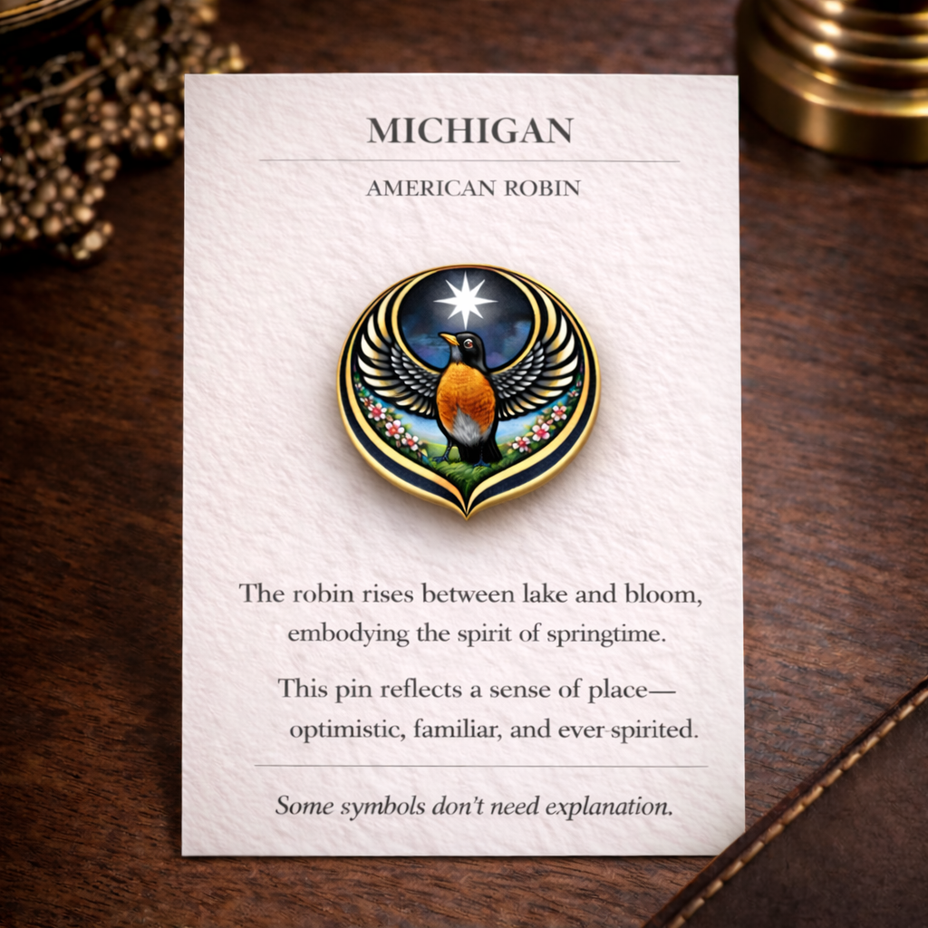 State Bird Pins Collection