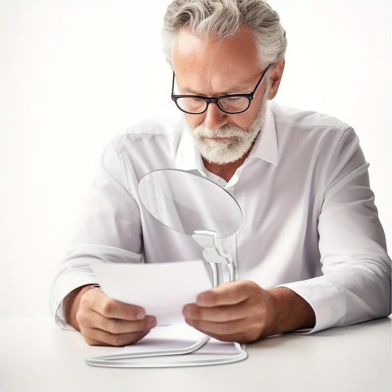 👵🔎Designed for Seniors 5X Magnifying Glass with 4.33" Lens — Hands-Free, Portable & Multi-Use Magnifier