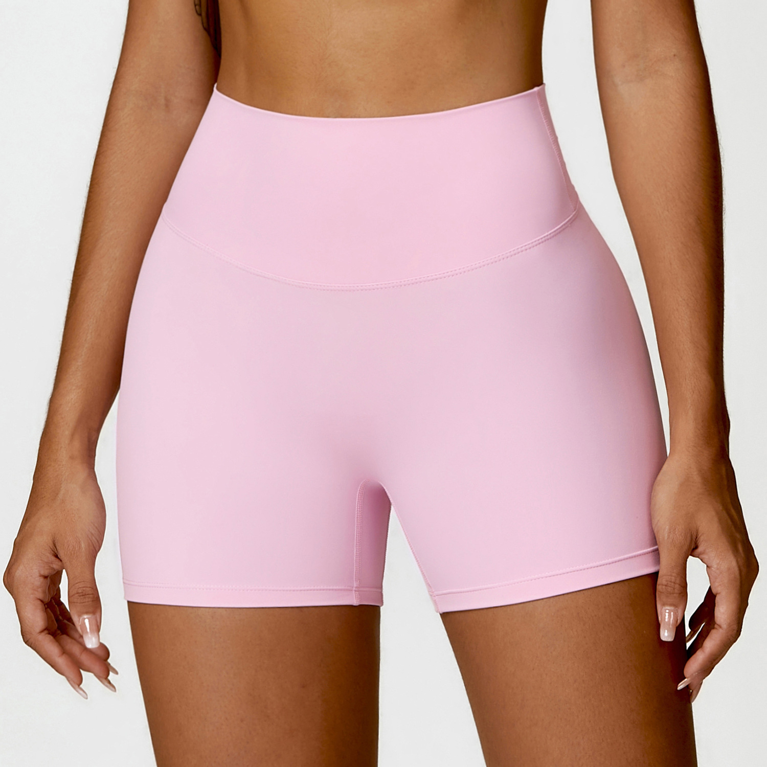 Ombreezy Brushed High-Waisted Tummy-Control Yoga Shorts