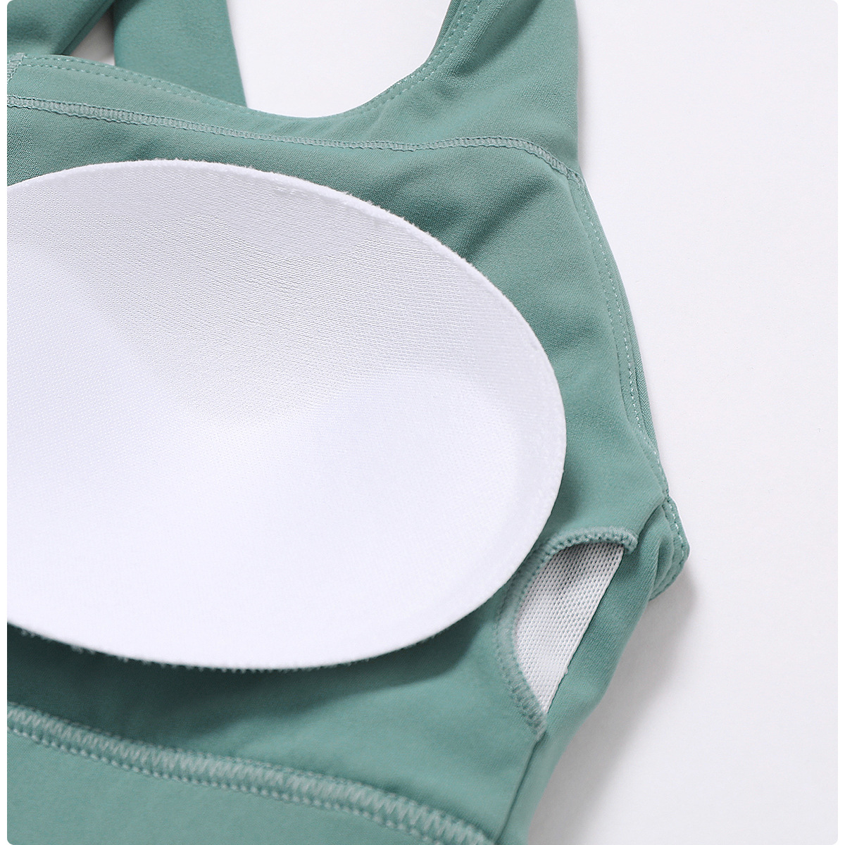 High-Neck Yoga Tank with Built-In Support