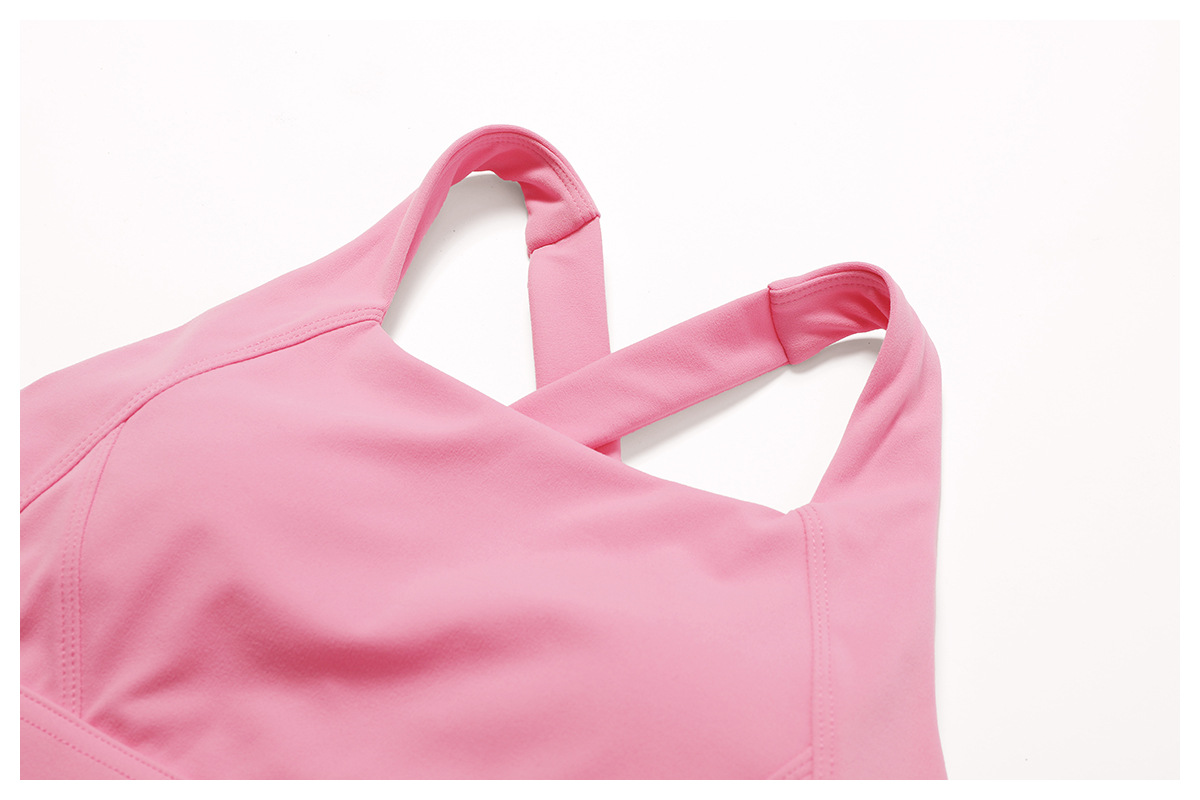 High-Neck Yoga Tank with Built-In Support