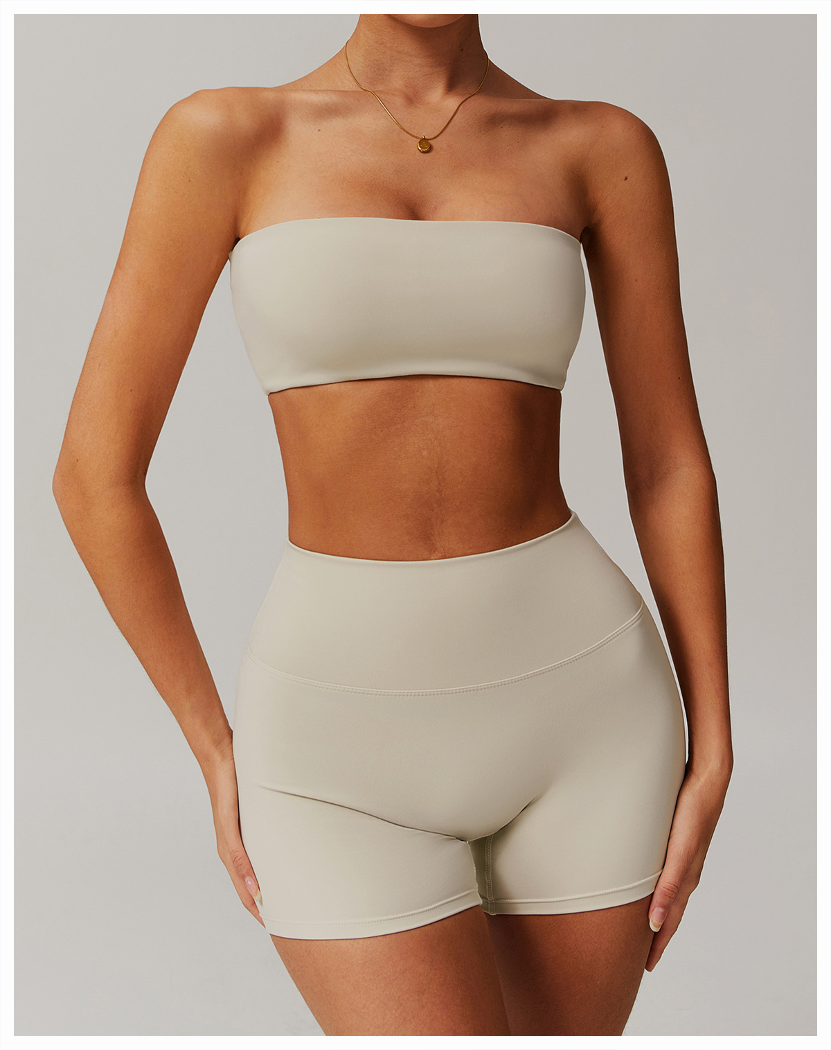 Ombreezy Brushed High-Waisted Tummy-Control Yoga Shorts