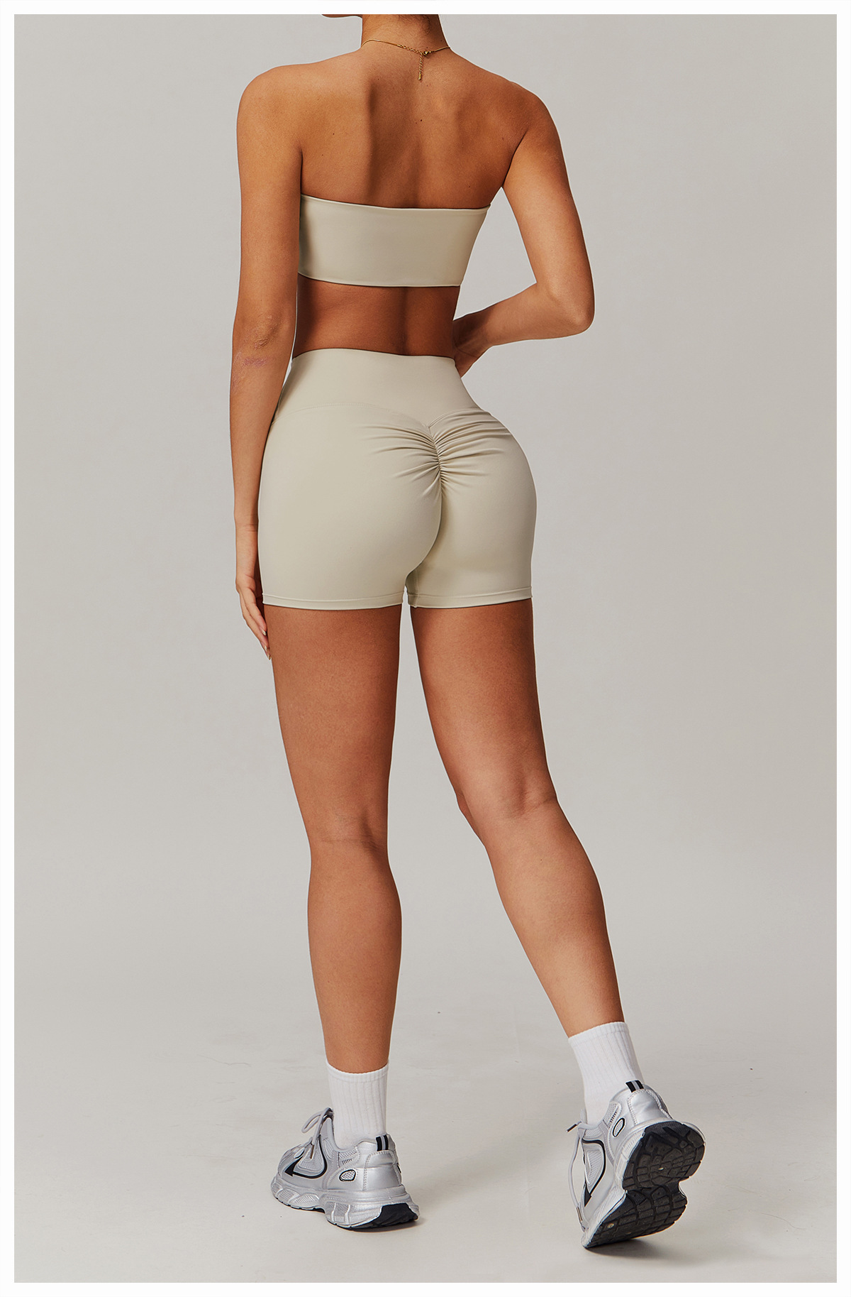Ombreezy Brushed High-Waisted Tummy-Control Yoga Shorts