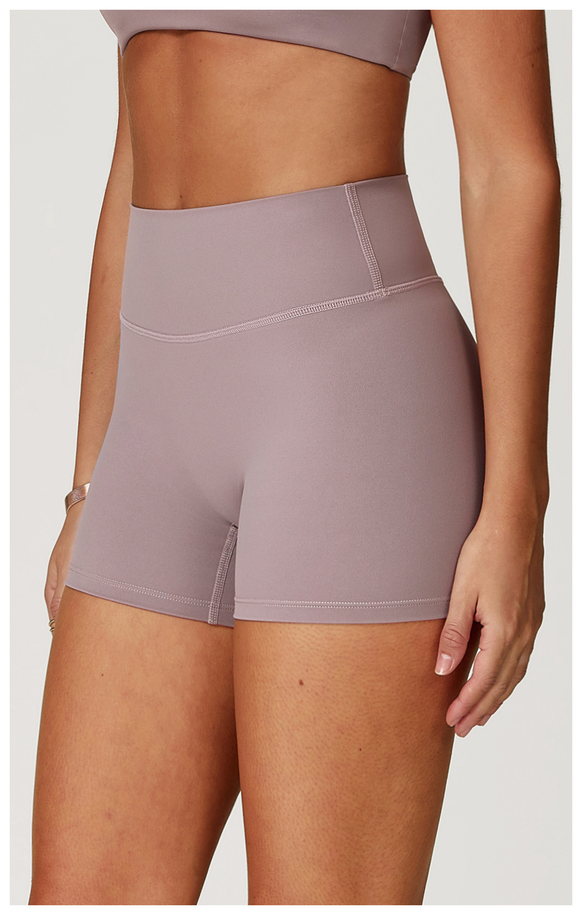 Brushed High-Waisted Yoga Shorts – Sculpting & Ultra-Soft