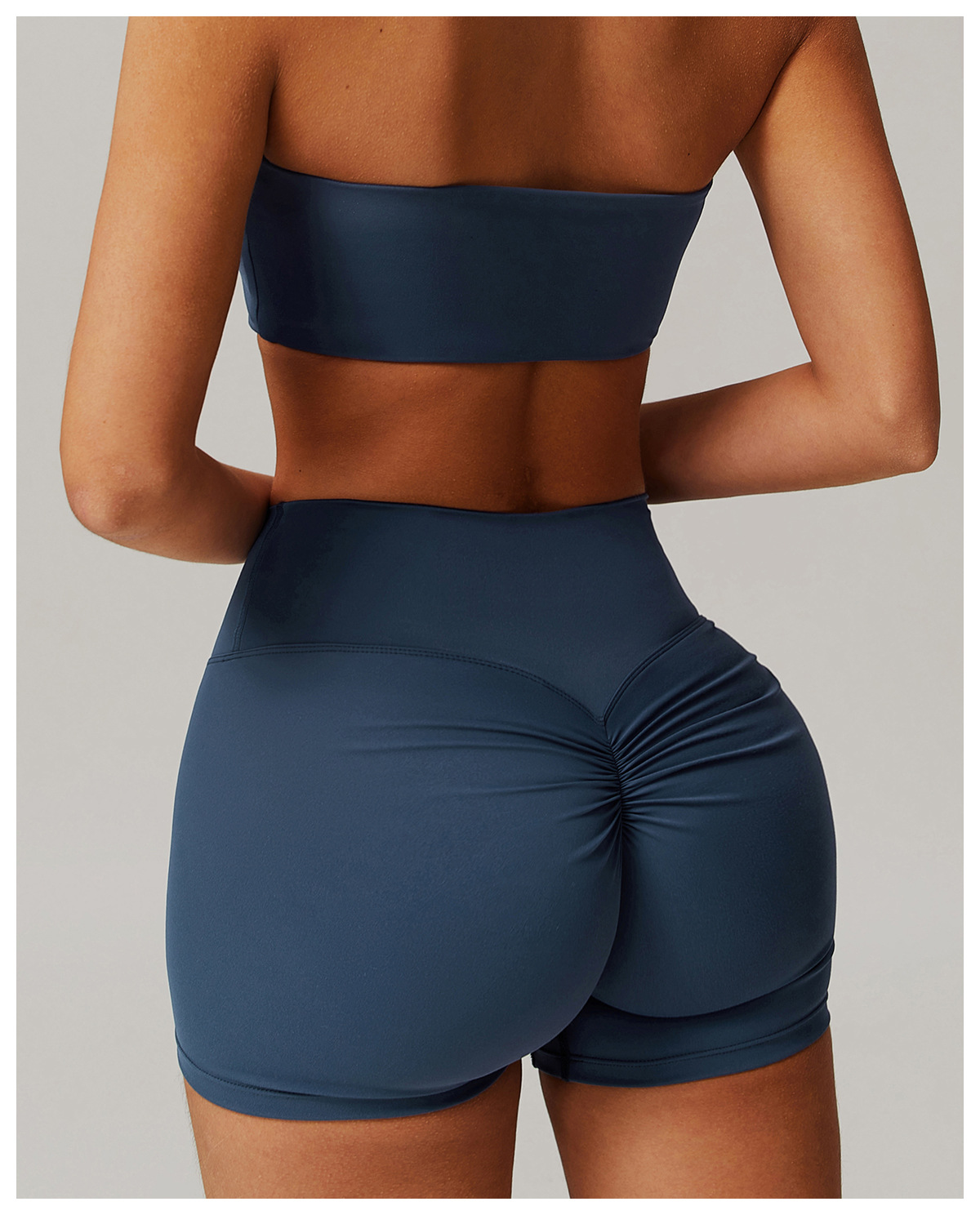 Ombreezy Brushed High-Waisted Tummy-Control Yoga Shorts