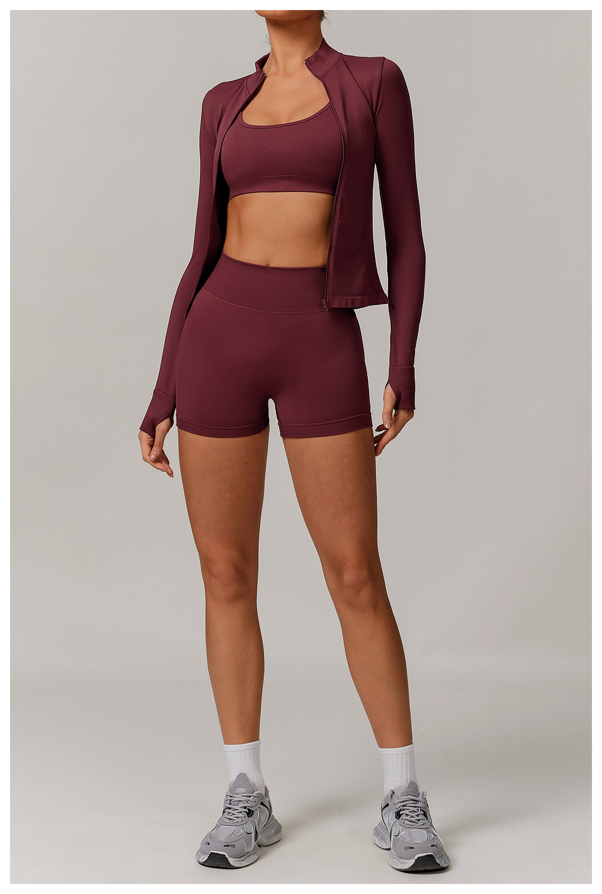 Ombreezy Seamless High-Waisted Yoga Shorts