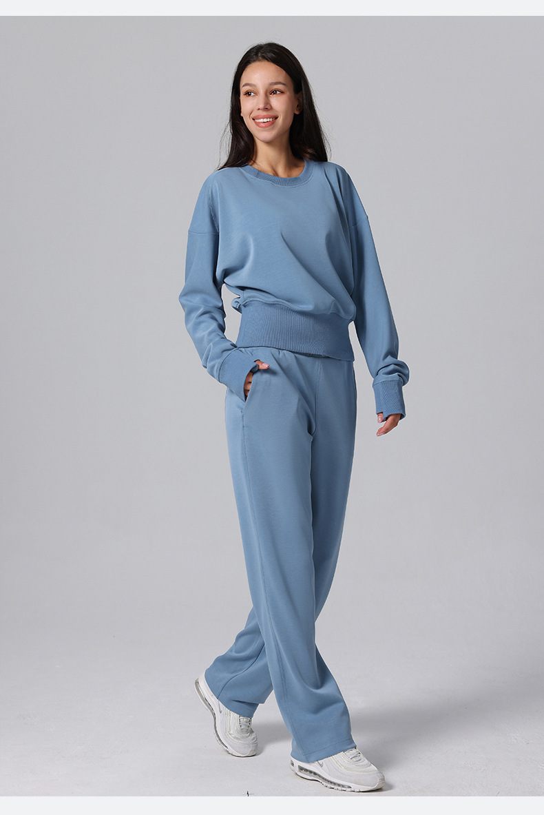 Ombreezy Relaxed Fit Wide-Leg Yoga Trousers