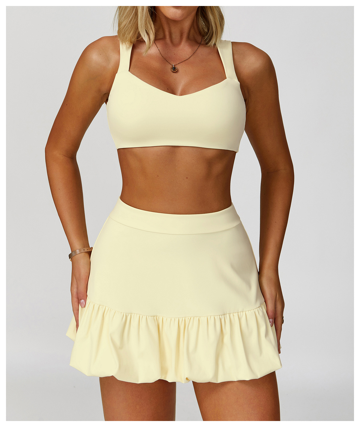 Quick-Dry Tennis Skirt with Anti-Slip Layer & Ventilation