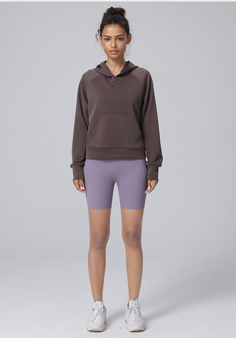 "Lycra™ High-Waisted 3/4 Length Yoga Shorts"