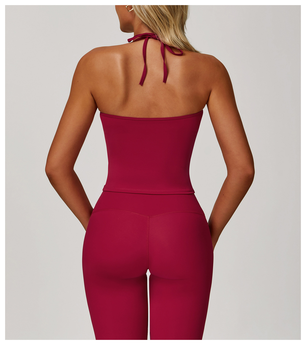 Ombreezy Racerback Yoga Vest with Built-In Bra