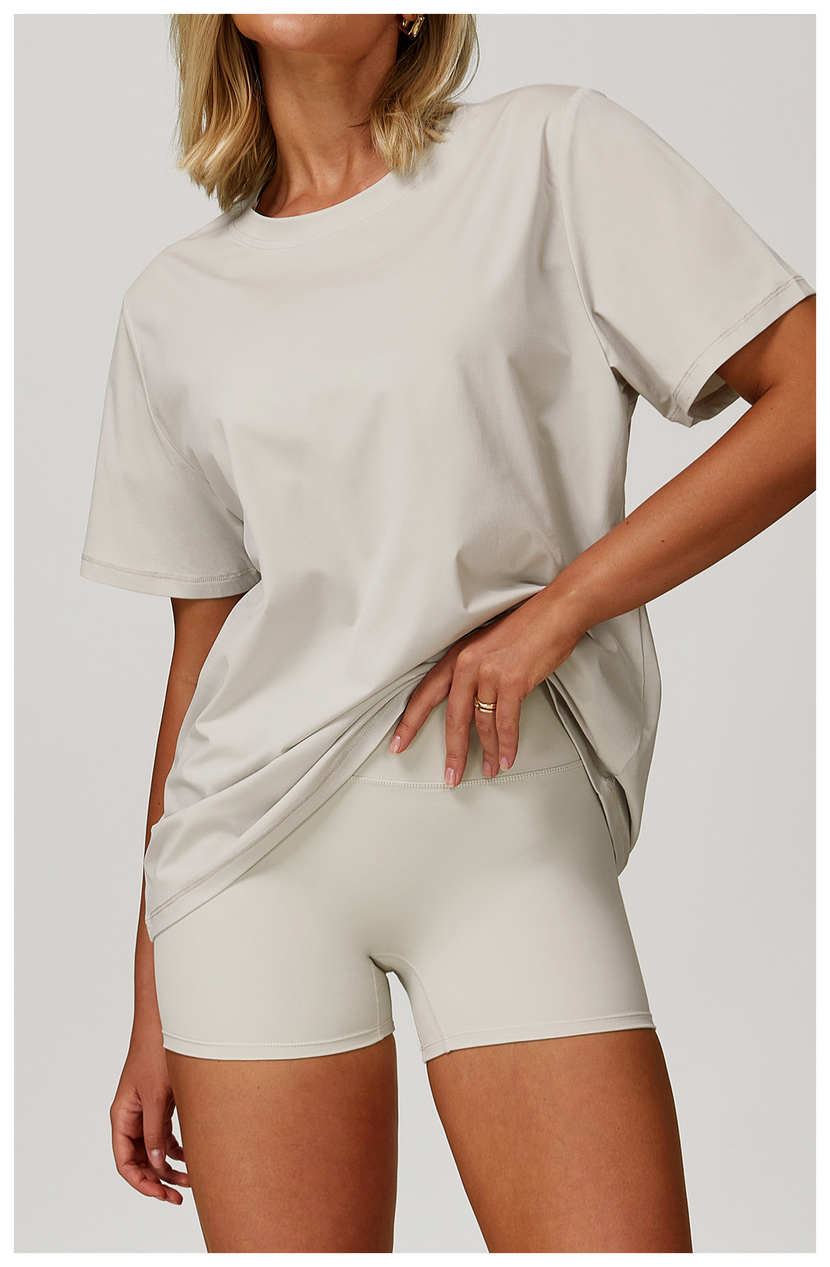 Versatile Round-Neck Relaxed Fit Quick-Dry Top