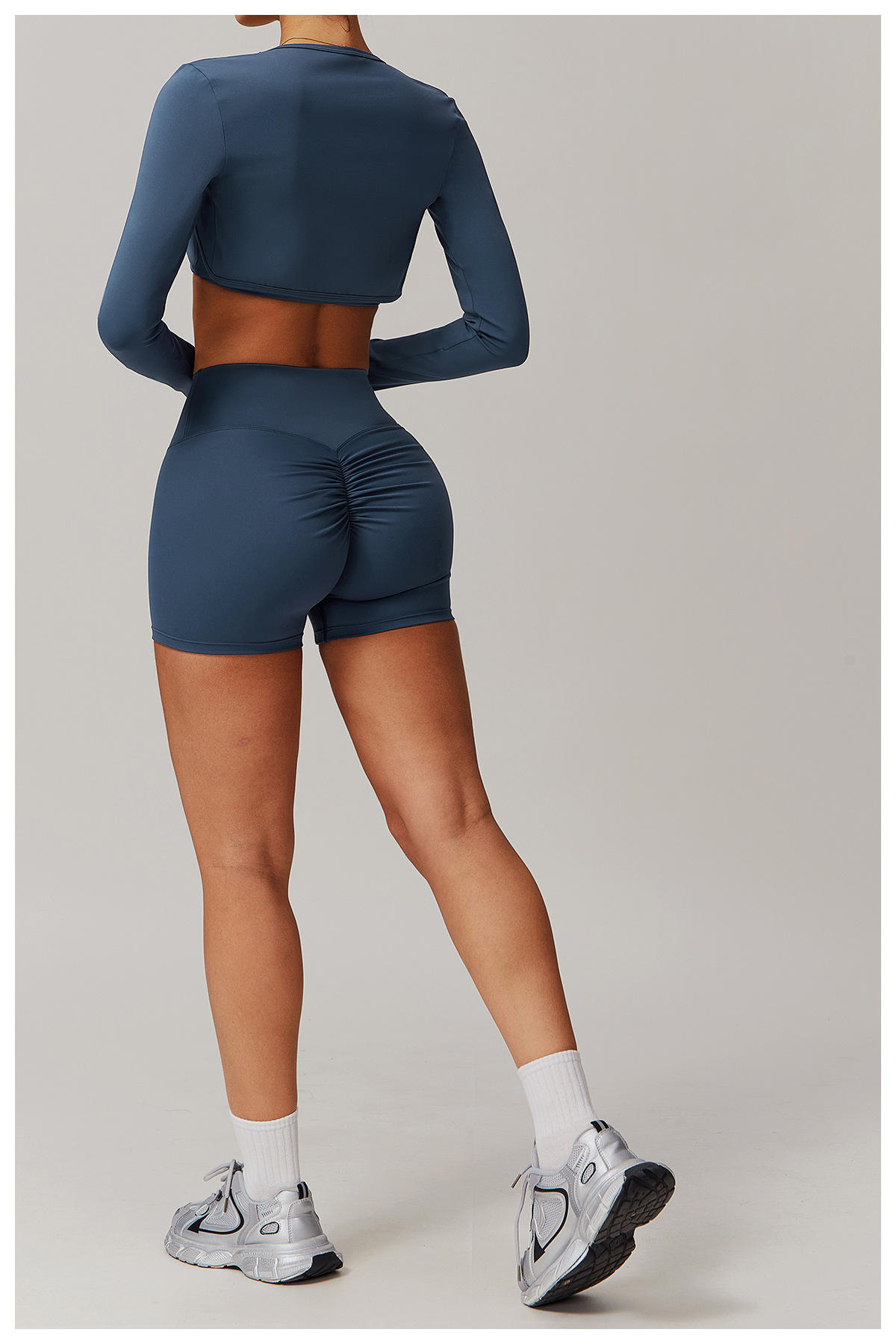 Ombreezy Brushed High-Waisted Tummy-Control Yoga Shorts