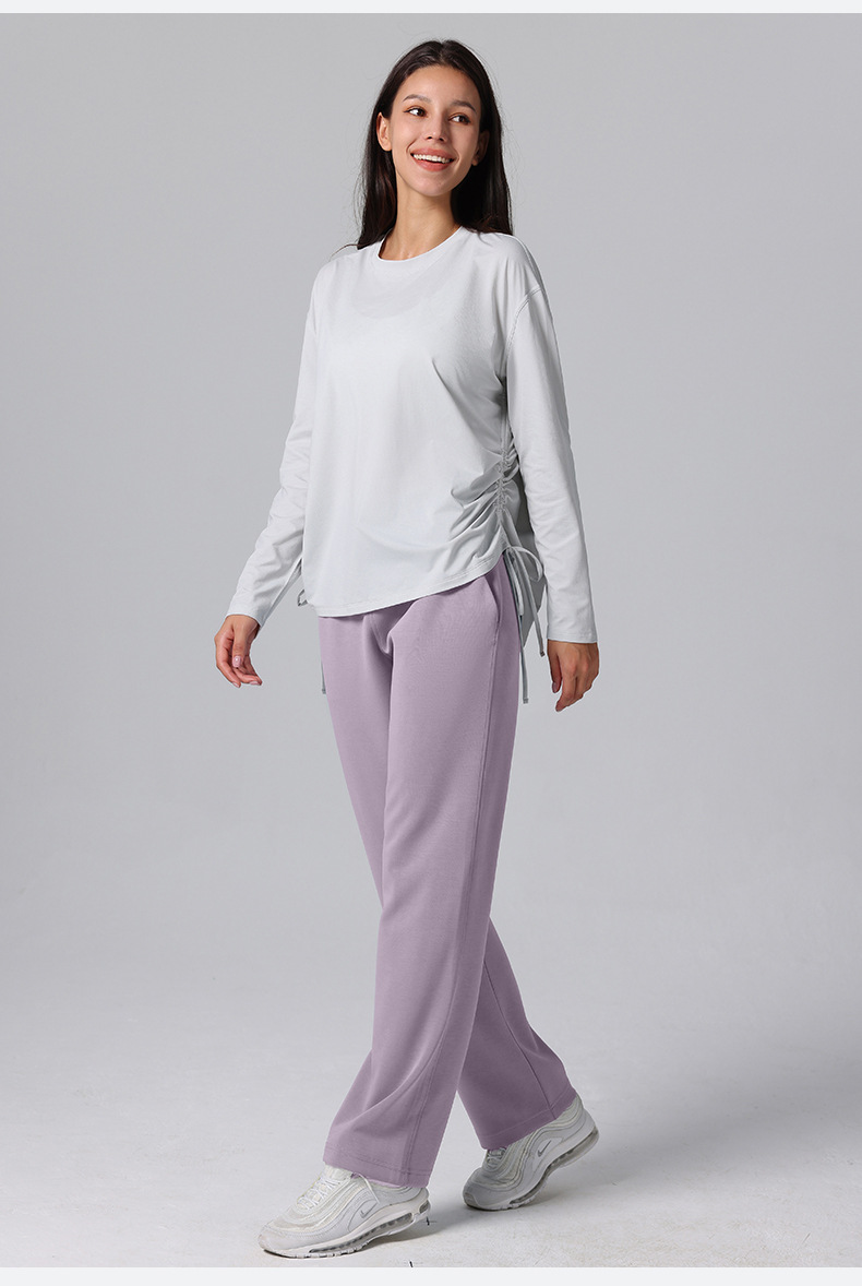 Ombreezy Relaxed Fit Wide-Leg Yoga Trousers
