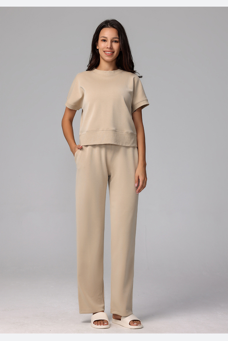 Ombreezy Relaxed Fit Wide-Leg Yoga Trousers