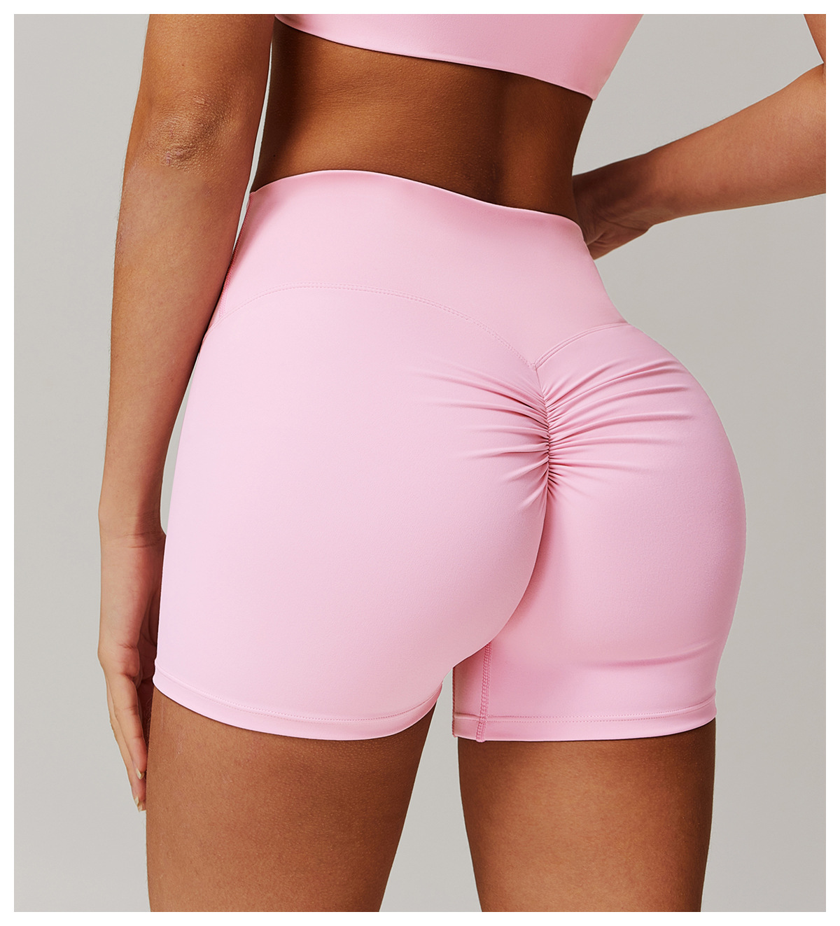 Ombreezy Brushed High-Waisted Tummy-Control Yoga Shorts