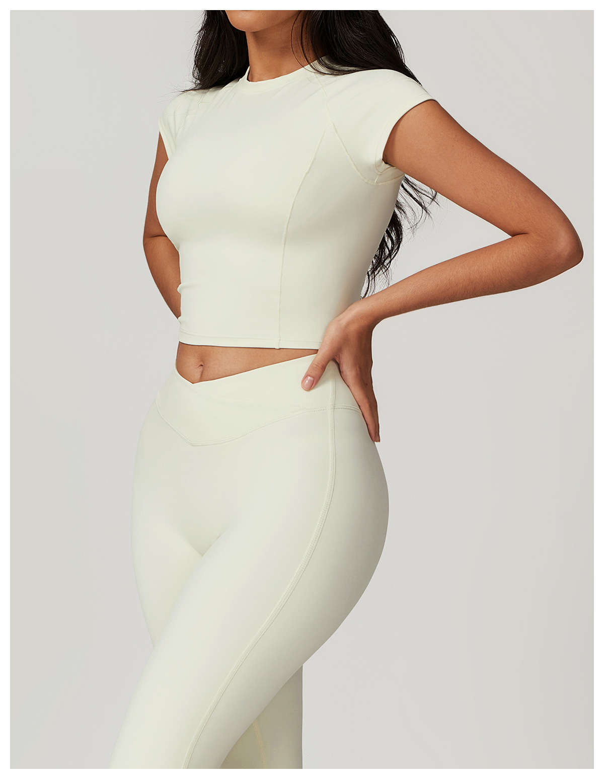 Ombreezy Capped Sleeve Workout Topfor Running & Fitness