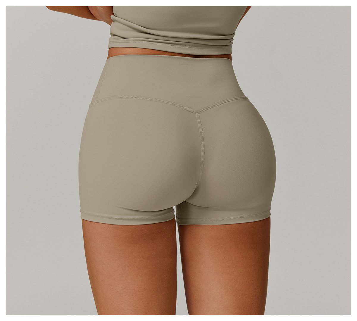 Brushed High-Waisted Yoga Shorts – Sculpting & Ultra-Soft
