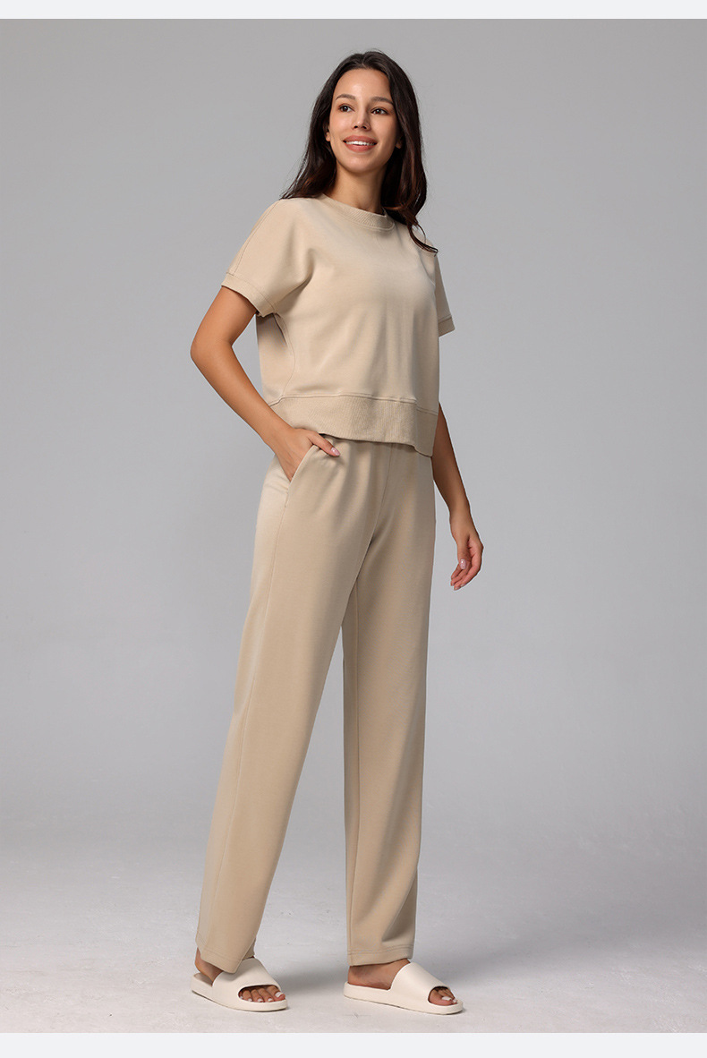 Ombreezy Relaxed Fit Wide-Leg Yoga Trousers