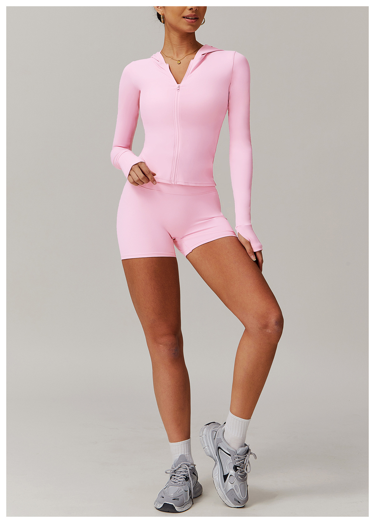 Ombreezy Brushed High-Waisted Tummy-Control Yoga Shorts