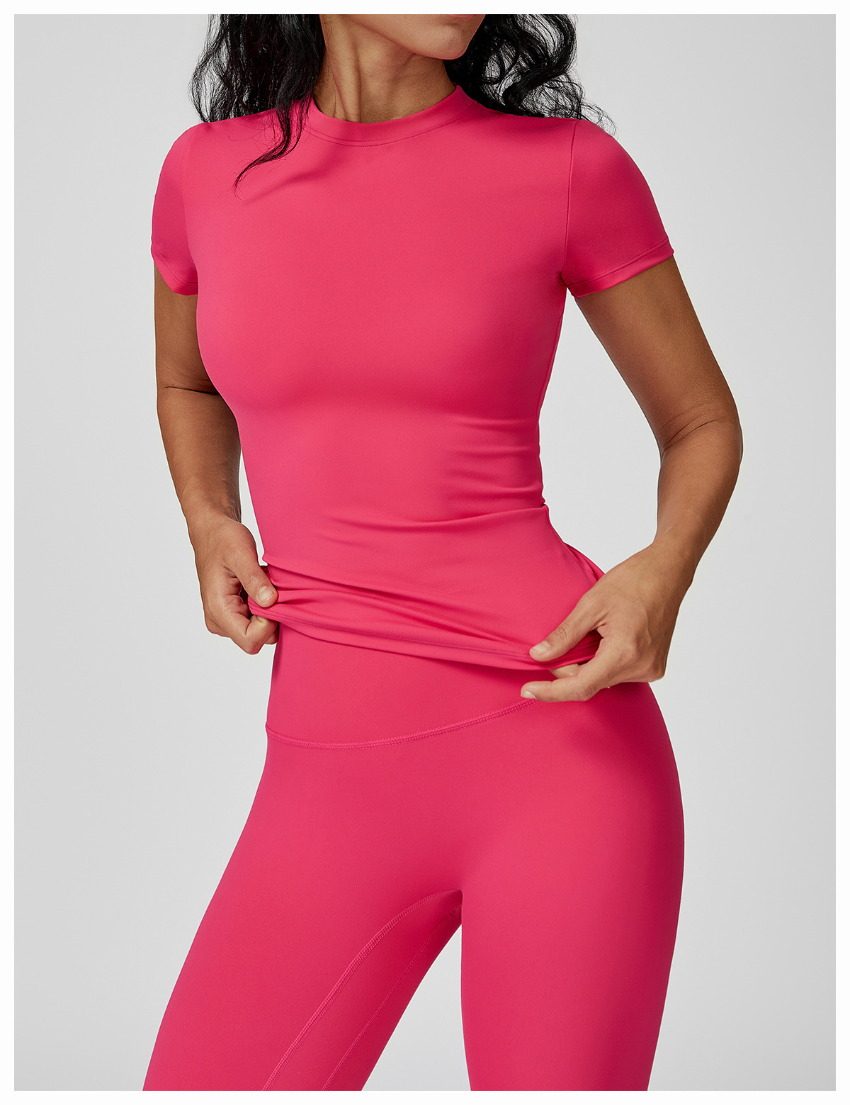 Ombreezy Quick-Dry Yoga Short-Sleeve Top