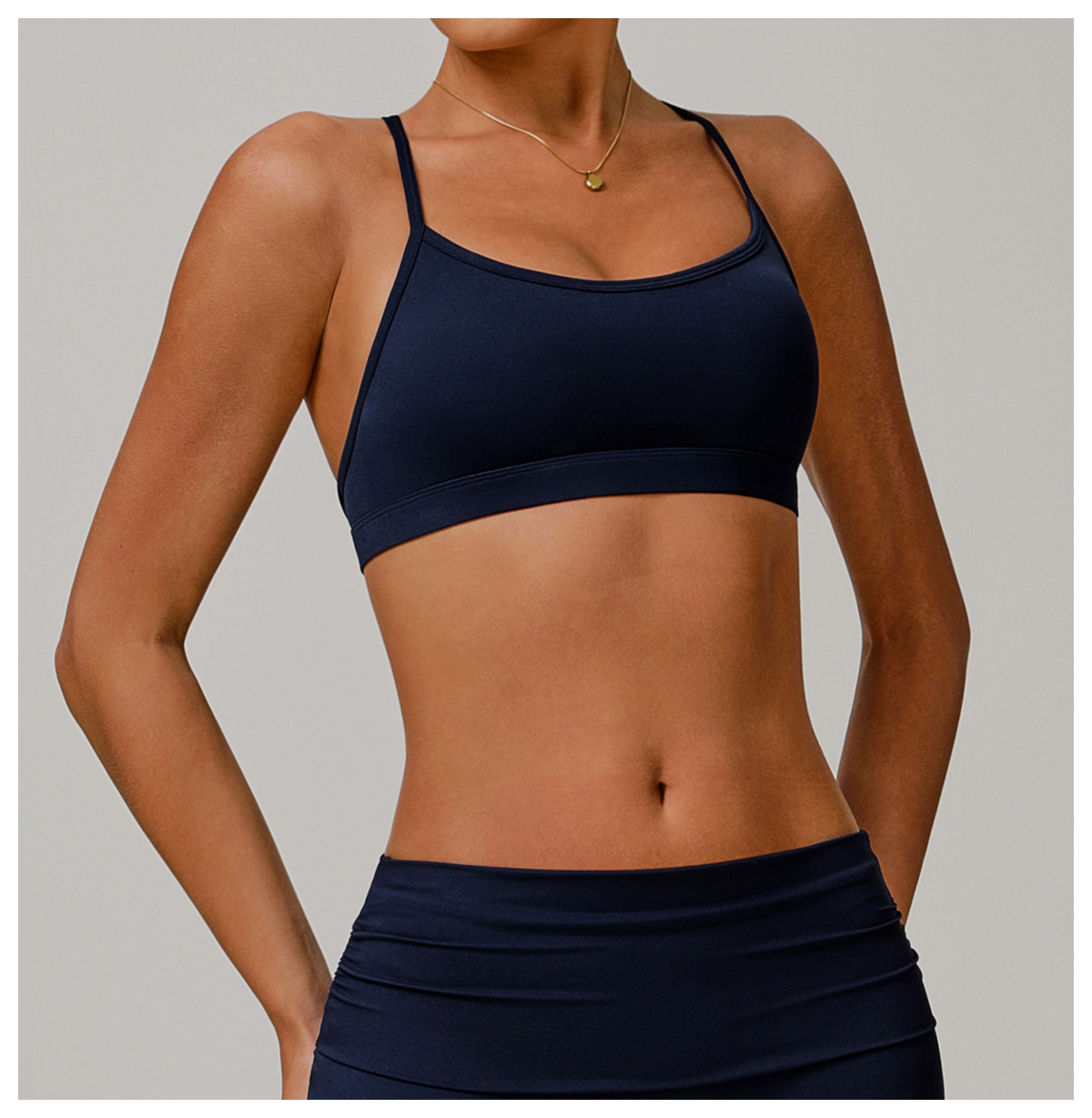 Ombreezy Strappy Back Sports Bra for Yoga & Fitness