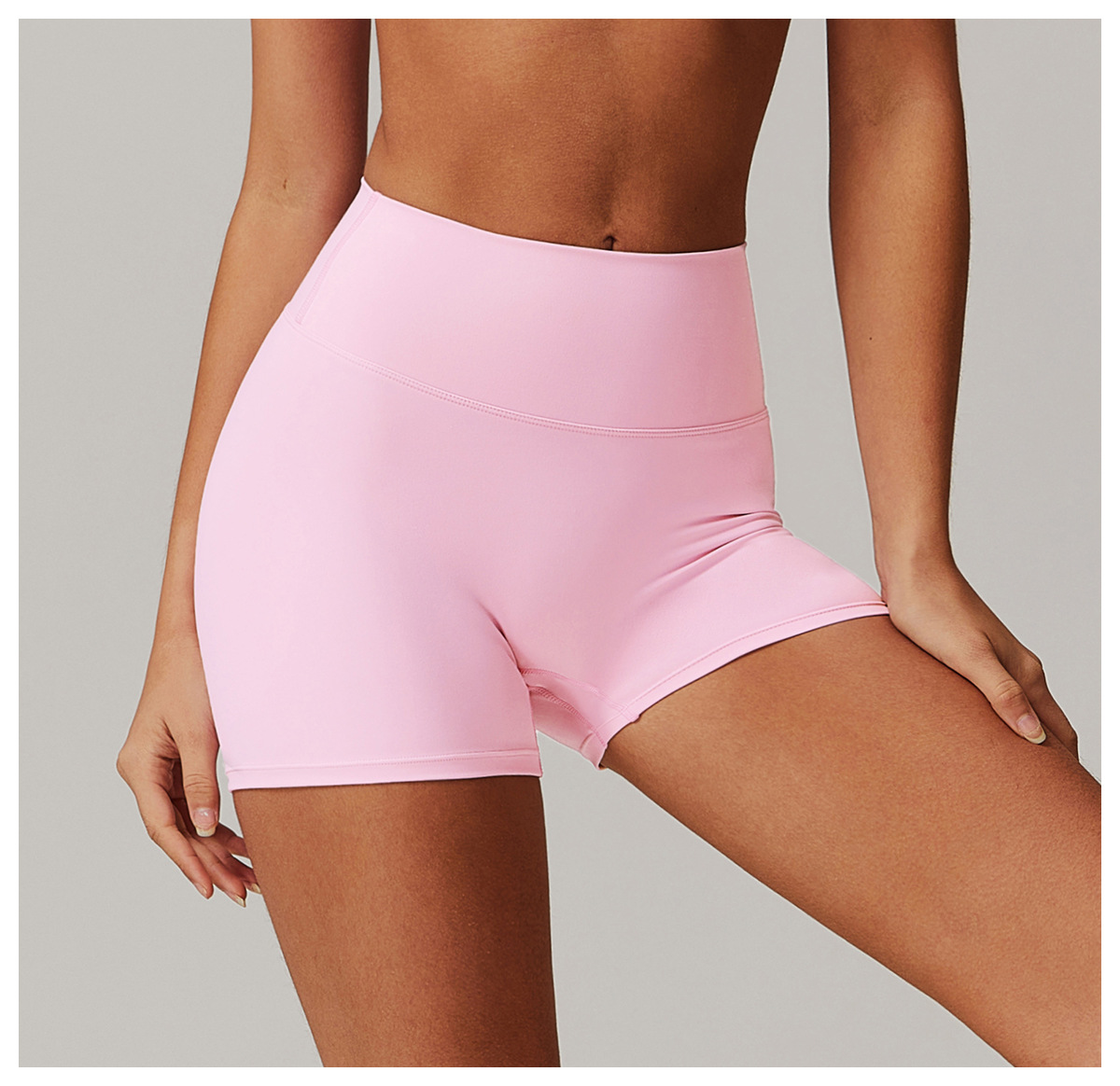 Ombreezy Brushed High-Waisted Tummy-Control Yoga Shorts