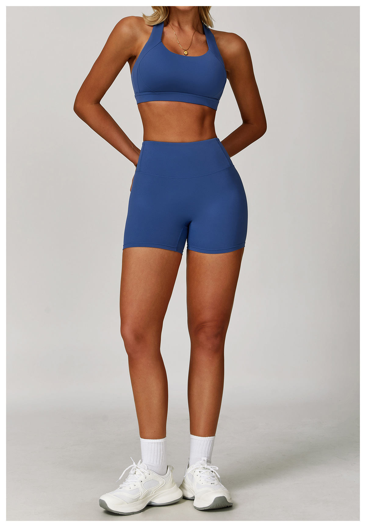 High-Neck Yoga Tank with Built-In Support