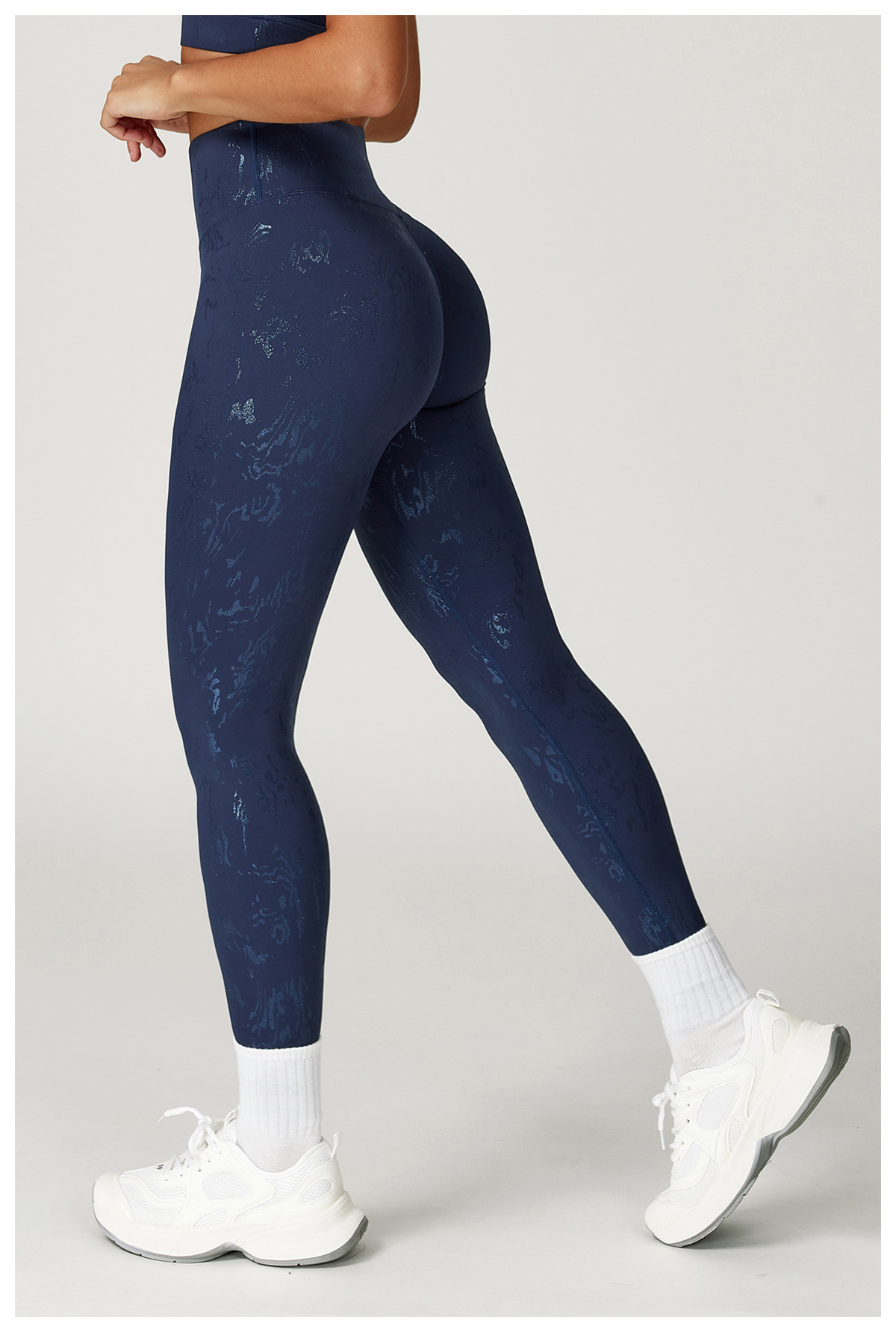 Ombreezy High-Waisted Metallic-Leisure Yoga Leggings