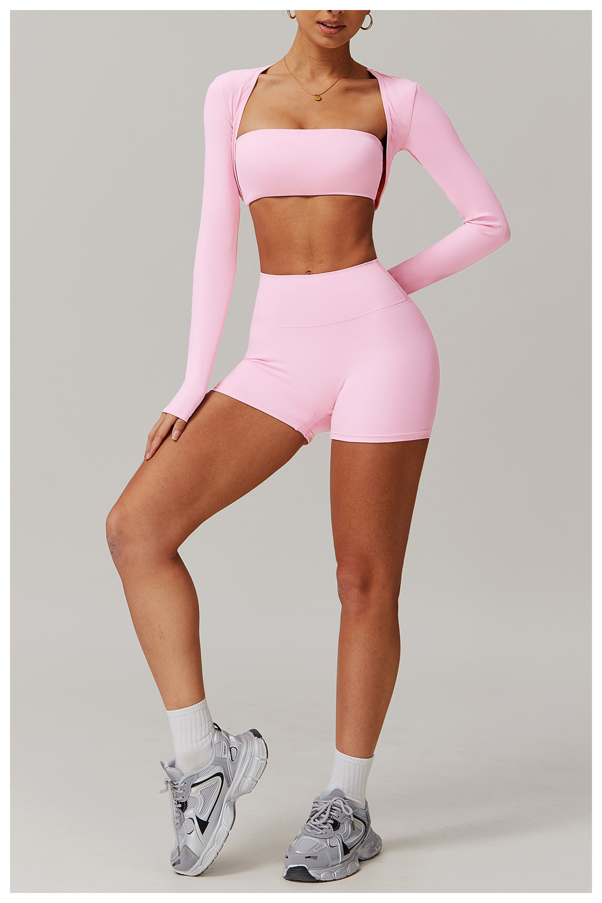 Ombreezy Brushed High-Waisted Tummy-Control Yoga Shorts