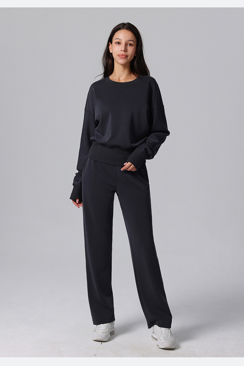 Ombreezy Relaxed Fit Wide-Leg Yoga Trousers