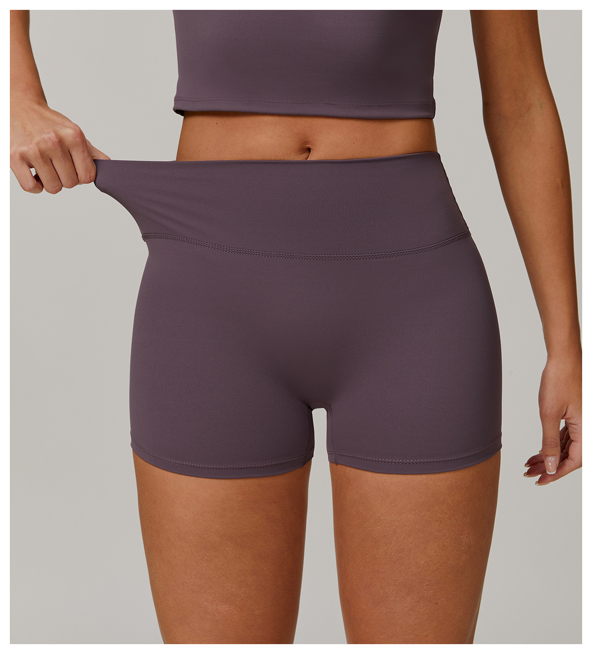 Brushed High-Waisted Yoga Shorts – Sculpting & Ultra-Soft