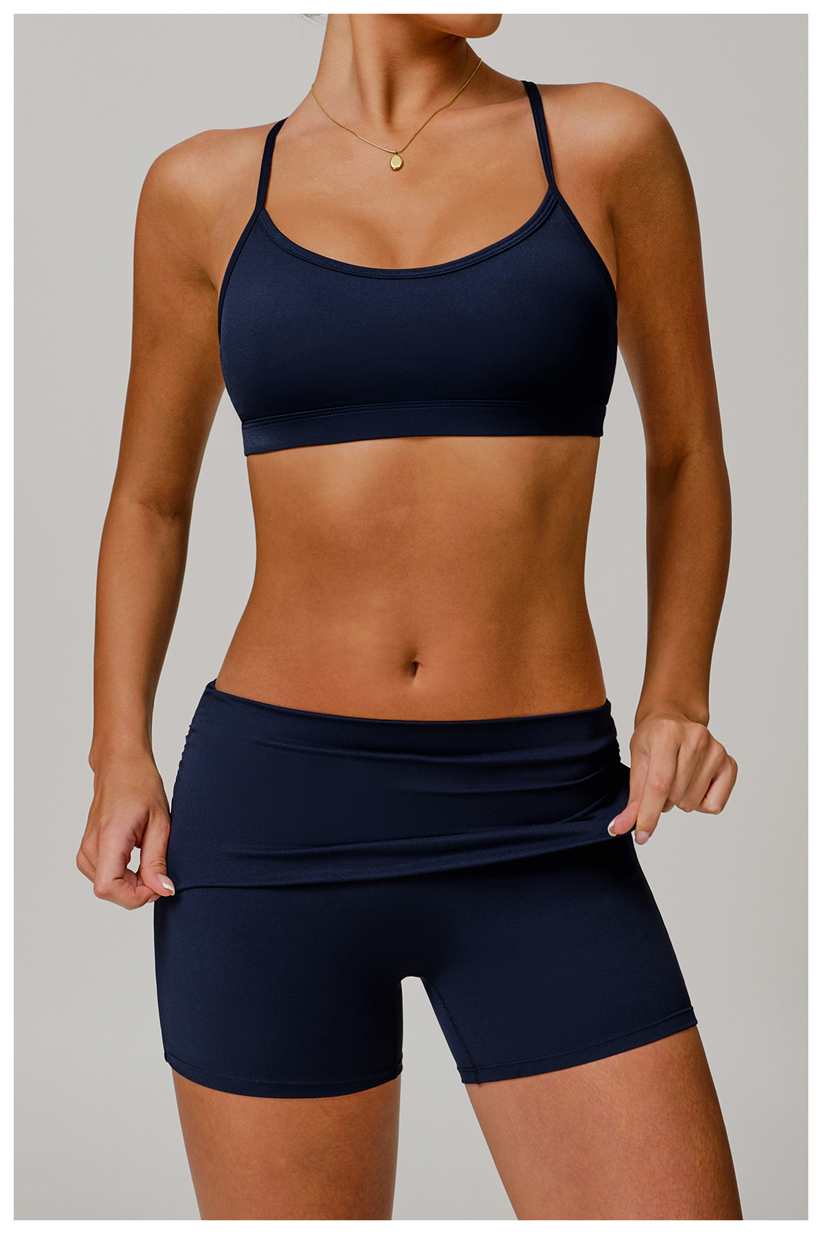 Ombreezy Strappy Back Sports Bra for Yoga & Fitness