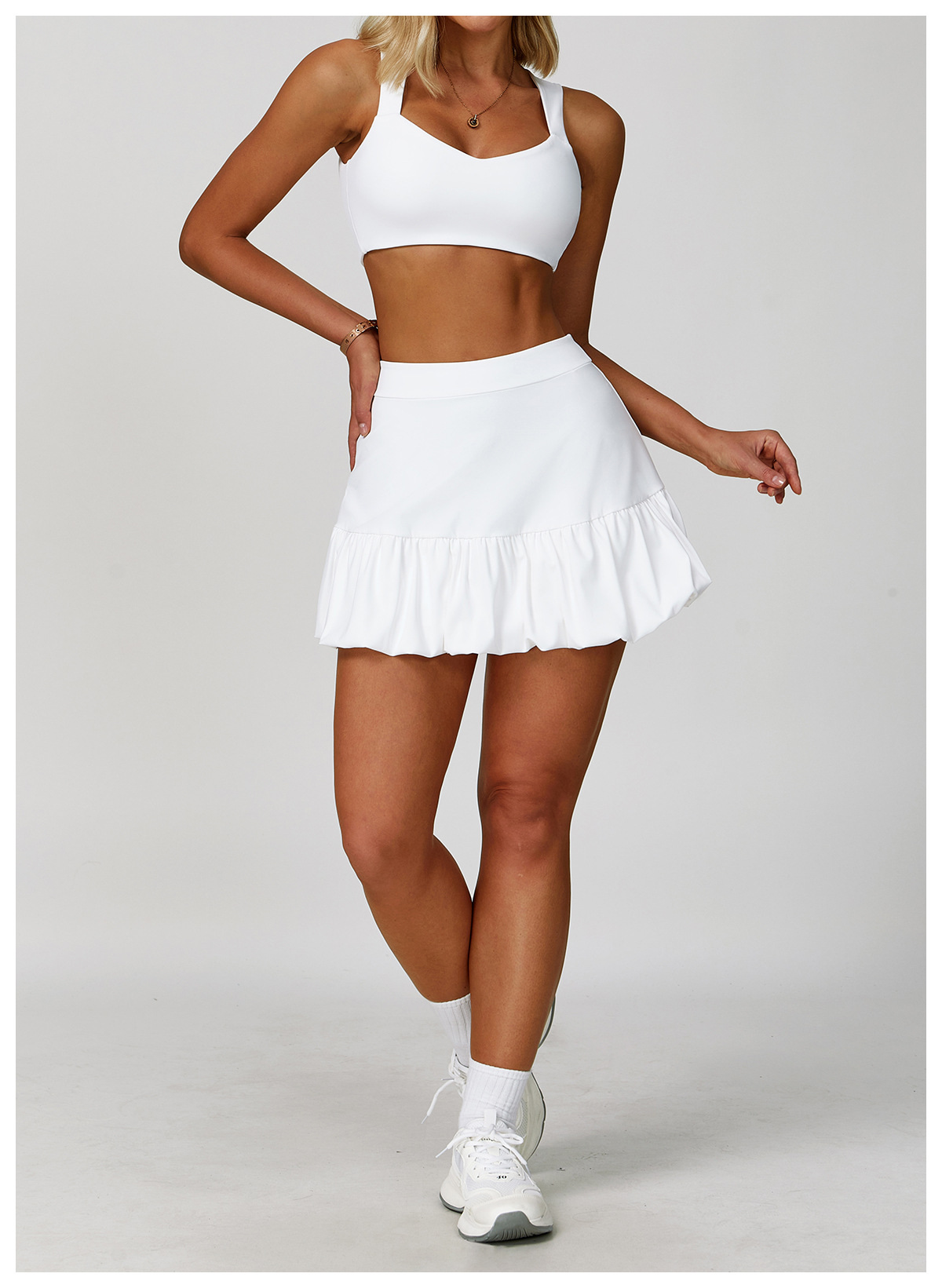 Quick-Dry Tennis Skirt with Anti-Slip Layer & Ventilation
