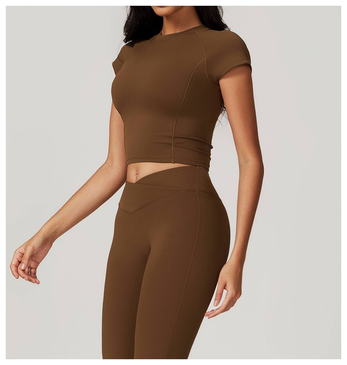 Ombreezy Capped Sleeve Workout Topfor Running & Fitness