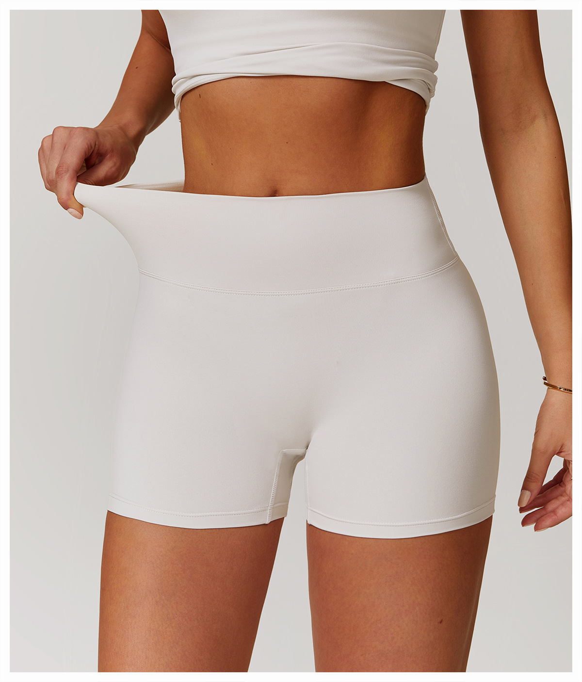 Ombreezy Brushed High-Waisted Tummy-Control Yoga Shorts
