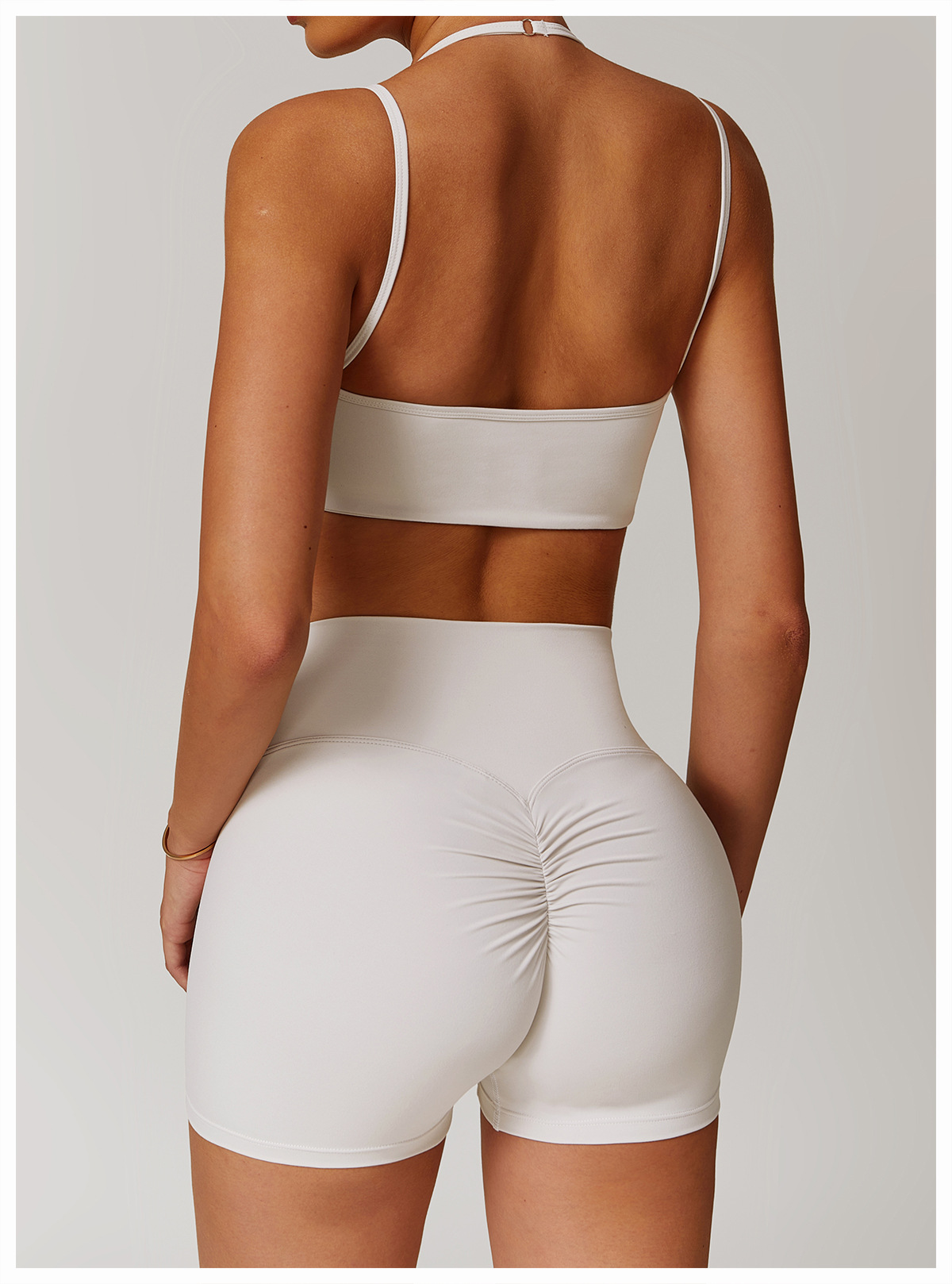 Ombreezy Brushed High-Waisted Tummy-Control Yoga Shorts