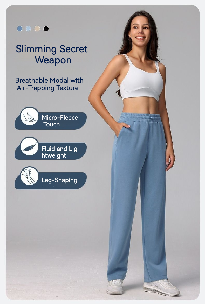 Ombreezy Relaxed Fit Wide-Leg Yoga Trousers