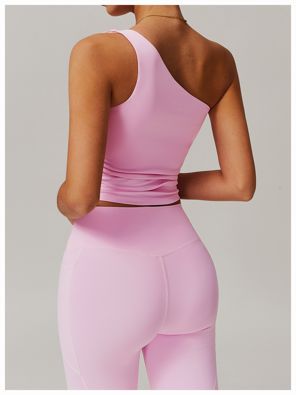 Ombreezy Asymmetric Single-Shoulder Sculpting Yoga Tank