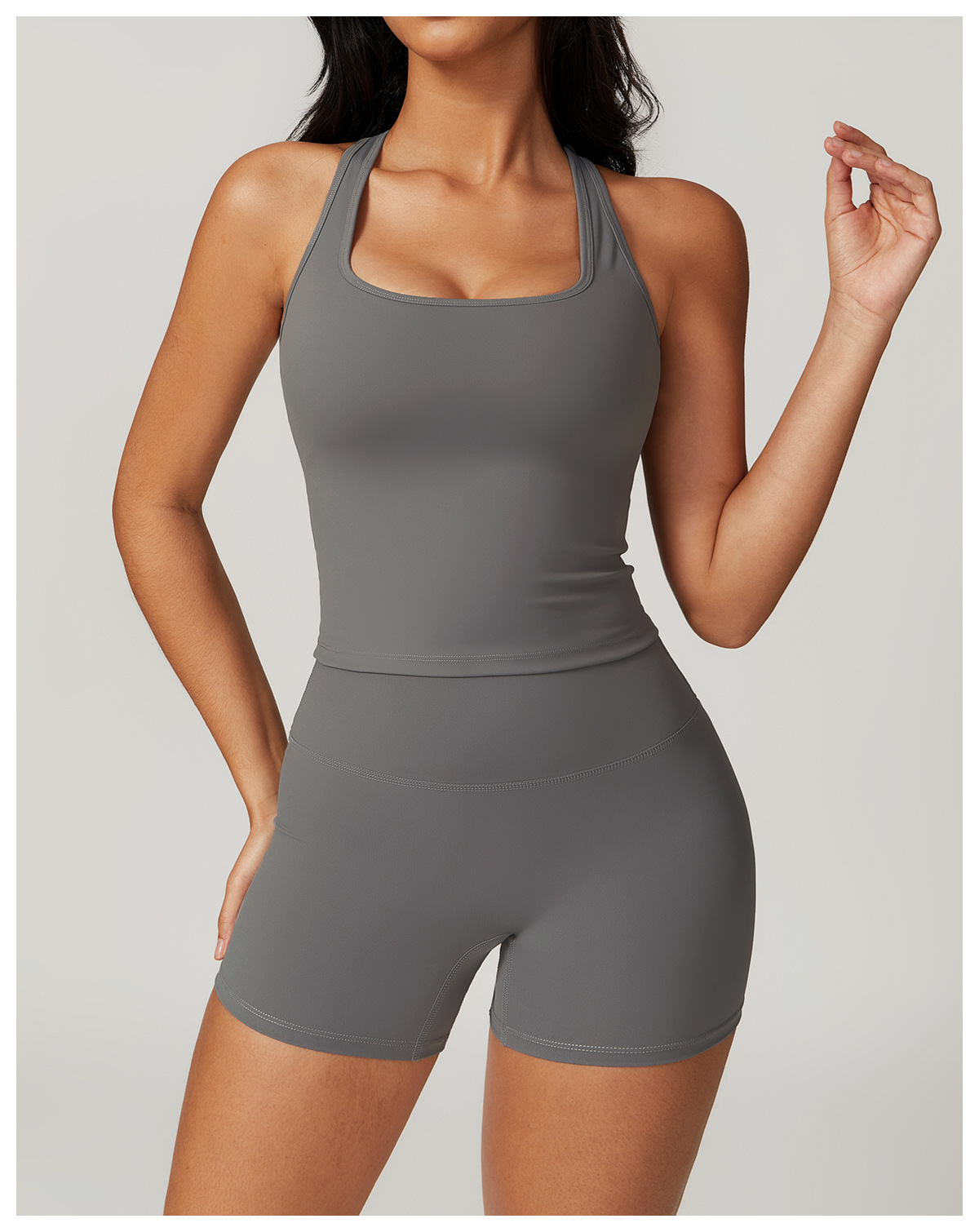 Ombreezy Brushed T-Back Sports Tank