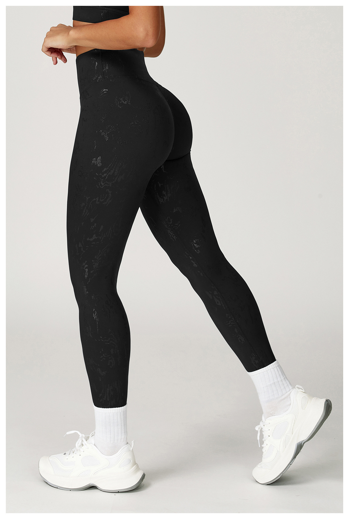 Ombreezy High-Waisted Metallic-Leisure Yoga Leggings