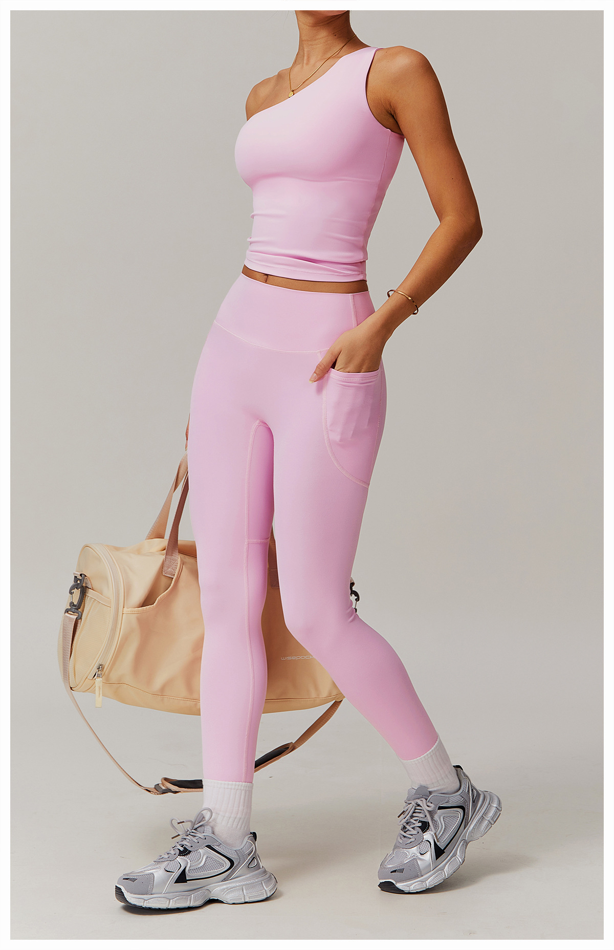 Ombreezy Asymmetric Single-Shoulder Sculpting Yoga Tank