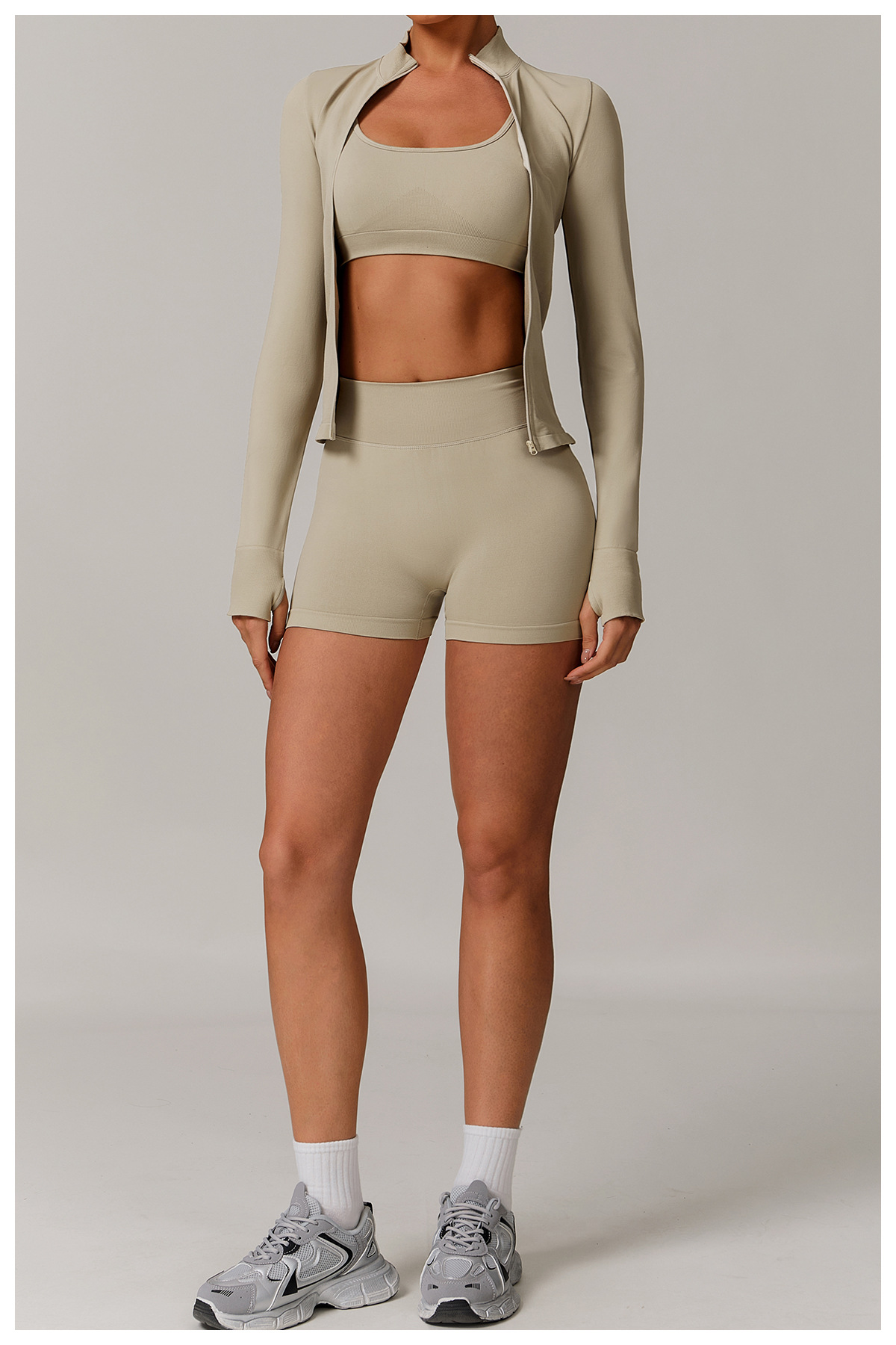 Ombreezy Seamless High-Waisted Yoga Shorts